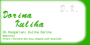 dorina kuliha business card